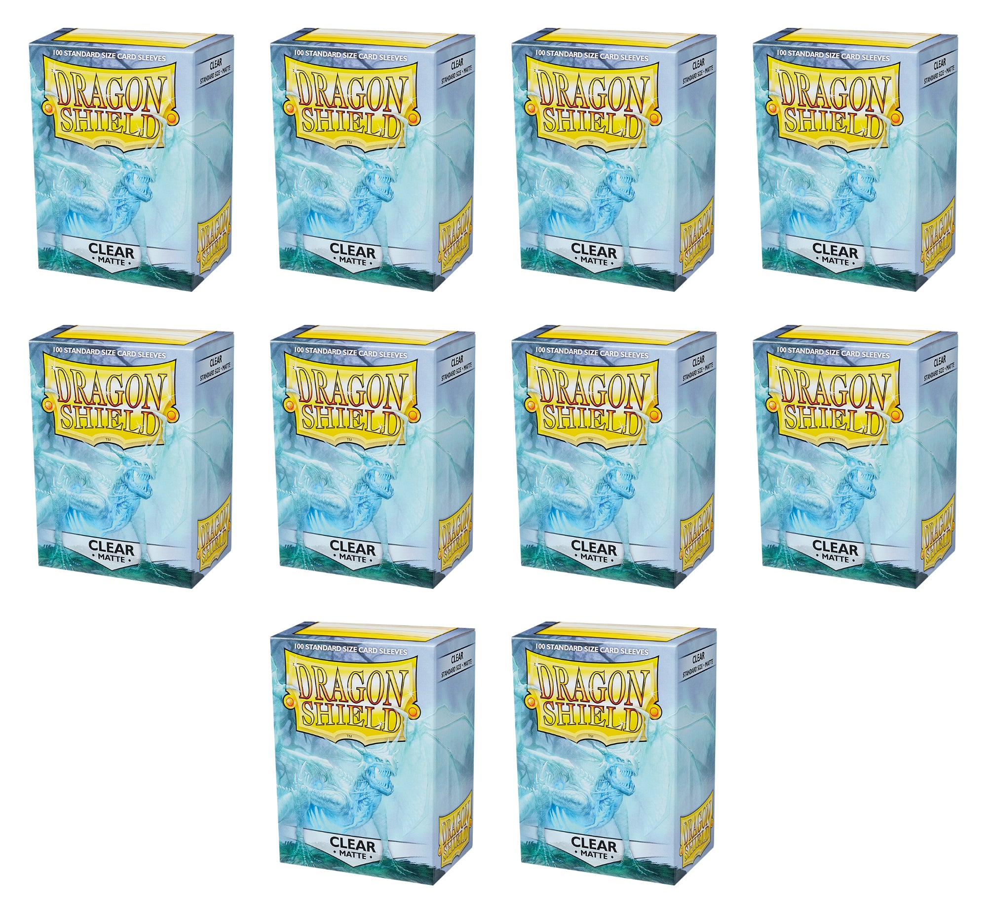 dragon shield clear card sleeves Dragon Shield Matte Sleeves - Clear